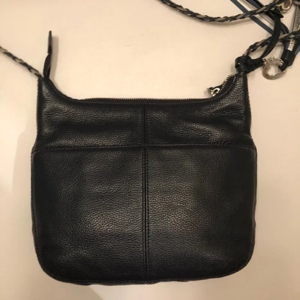 Brighton blue leather baby Barbados crossbody bag